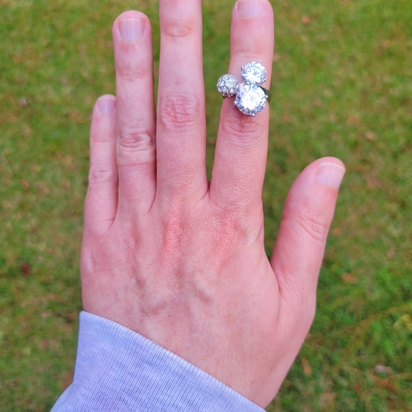 8th World Wonder Diamond Dazzler Silver Ring Size 6 - Picture 9 of 12